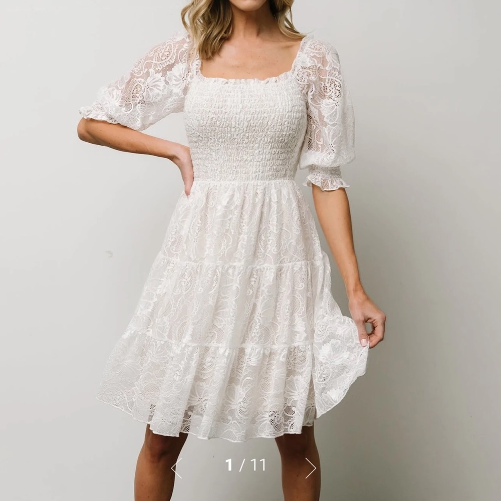 Baltic Born white dress. Worn once for the Bridal Shower. Size Large.